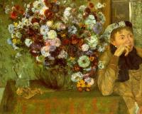 Degas, Edgar - Madame Valpincon with Chrysanthemums